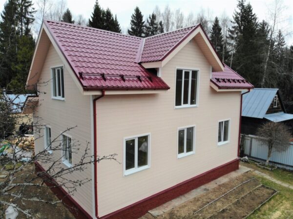 Металлочерепица Классик ("Classic") v02 0,5 Satin RAL 3005 красное вино — изображение 10