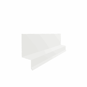 Отлив верхний фальц 0,5 Satin с пленкой RAL 9003 сигнальный белый (3м)