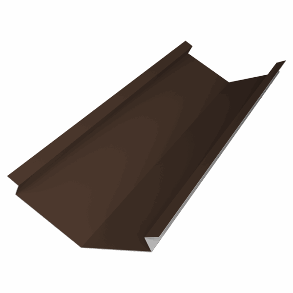 Планка ендовы нижней для композитной черепицы 140х140 0,5 Satin с пленкой RAL 8017 шоколад (2м) — изображение 2