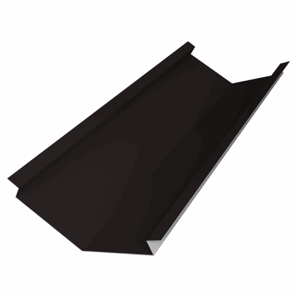 Планка ендовы нижней для композитной черепицы 140х140 0,5 Satin с пленкой RAL 9005 черный (3м) — изображение 2