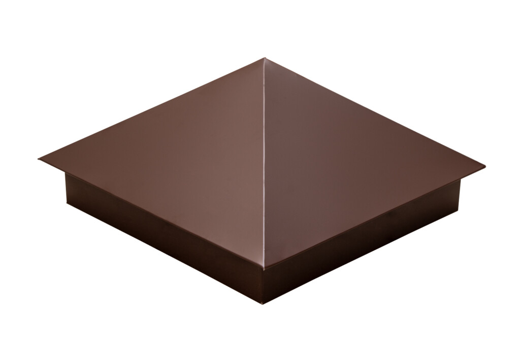 Колпак на столб 390х390мм 0,5 Satin Matt с пленкой RR 32 темно-коричневый, ООО «ПрофильПлюс» Колпак на столб 390х390мм 0,5 Satin Matt с пленкой RR 32 темно-коричневый, фото №12