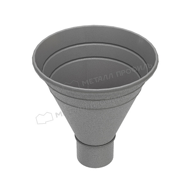 Воронка водосборная МЕТАЛЛ ПРОФИЛЬ Foramina Freeze  D100/300 Grey — изображение 2