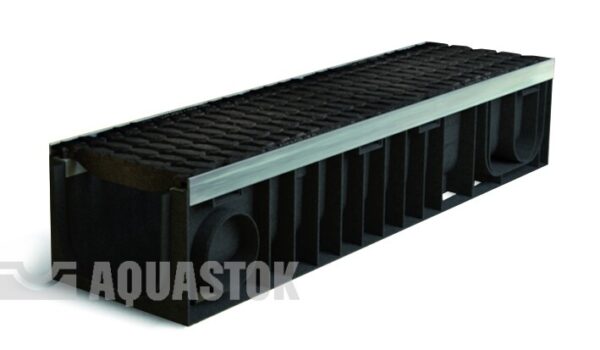 Лоток водоотводный пластиковый Aquastok Profi DN200 H202 E600 комплект 1000х264х202 (1200) — изображение 2