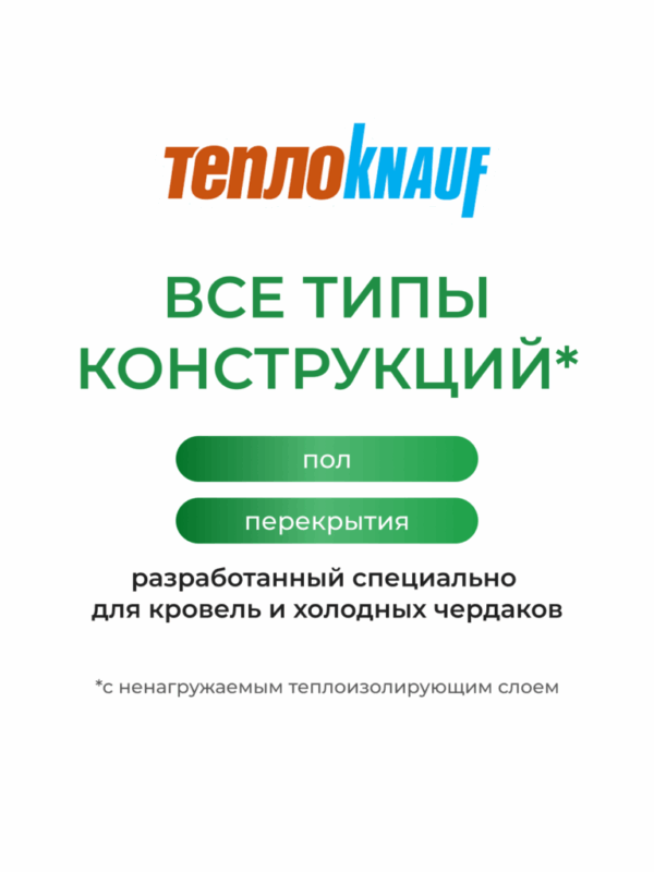 Утеплитель Кnauf для перекрытий TR040 100х1220х7380 (9м2; 0,9м3) — изображение 8