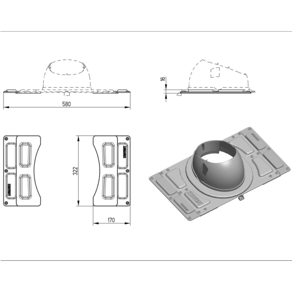 Элемент доборный к основ. Krovent Base-VT General красный — изображение 2