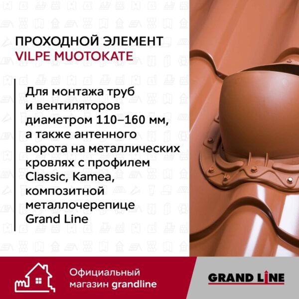 Элемент проходной Vilpe Muotokate 2K серый — изображение 2